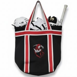 Red and White Duffle Bag